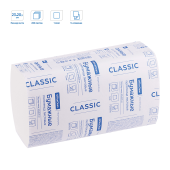 Полотенца листовые (Н3) OfficeClean V-укл., 1-сл., 200л, белые /15/ 300445