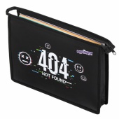 Папка для тетрадей A4 ЮНЛАНДИЯ, 1 отделение, пластик, на молнии, 272143