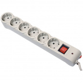 Сетевой фильтр DEFENDER DFS-603, 6 розеток, 3м, серый, 117632/ 510066