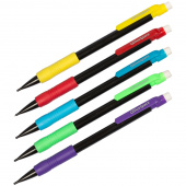 Карандаш автоматический 0,5мм OfficeSpace, грип, с ластиком, ассорти, 242600