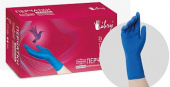 Перчатки латексные синие, S, неопудренные, 25пар/упак /10/ Libry High Risk, KHR002