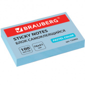 Бумага для заметок BRAUBERG 51*76мм, 100л, голубой, 122692