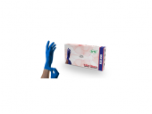 Перчатки латексные синие, M, неопудренные текстур., 25пар/упак /10/ SFM High Risk 27642