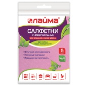 Салфетка вискоза 30*38см, 5шт/упак, розовые, LAIMA, 605484