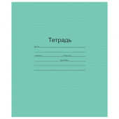 Тетрадь 24л. А5, клетка, "Маяк", с полями, зеленая обложка, 103426