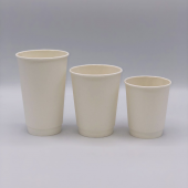 Стакан бум. д/гор 350мл, 2-х слойный, белый, 25шт/упак /20/ ЛП