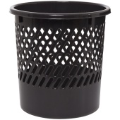 Корзина для бумаг 11л OfficeClean, сетчатая, черная, 299873