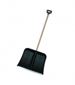Лопата снеговая пластиковая "БОГАТЫРЬ" 500*375мм, с деревянным черенком