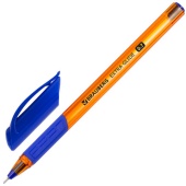 Ручка масляная синяя BRAUBERG "Extra Glide GT Tone Orange", грип, трехгранная, линия письма 0,35мм, 142923
