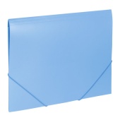 Папка на резинках BRAUBERG "Office", А4, 0,5мм, голубая, до 300л, 228078