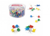 Набор канцелярских мелочей BRAUBERG 240 шт: силовые кнопки, шарики, кубики, флажки, 223518