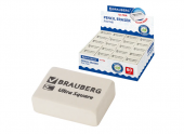 Ластик BRAUBERG "Ultra", 26*18*8мм, белый 228707