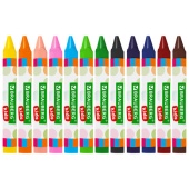 Мелки восковые 12 цветов BRAUBERG KIDS, утолщенные,трехгранные, 271695