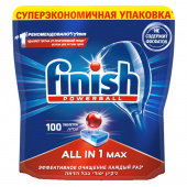 Таблетки для посудомоечных машин "Finish All in 1", 100 шт/упак