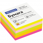 Бумага для заметок OfficeSpace 76*76мм, 400л, неон 5 цветов, 314719