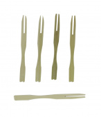 Пика бамбуковая Вилочка 9см, 100шт/упак, коктейльная /40/ КЛ /12/