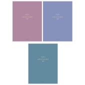 Тетрадь 80л. А4, линейка, скрепка, ArtSpase "Моноколор. Awesome style", ассорти 3 вида, 312145