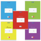 Тетрадь 24л. А5, BRAUBERG Классика, клетка, обложка картон, ассорти, 401993