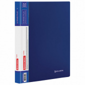 Папка 4 кольца BRAUBERG "Extra", 25мм, 700мкм, синяя, 270483