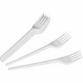 Вилка одноразовая ПС 155мм, 100шт/уп, белая /40/ ЭТ, 23350/11254