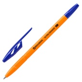 Ручка шариковая синяя BRAUBERG "ULTRA ORANGE", корпус оранжевый, линия письма 0,35 мм, 143562