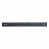 Линейка 30см СТАММ, пластик, черная, 063829