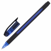 Ручка масляная синяя UNI "JetStream", резиновый грип, линия письма 0,35мм, 142595