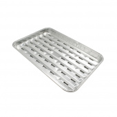 Форма алюм, БАРБЕКЮ, 1400мл, 342*228*24мм, 25шт/упак, с отверстиями /6/ Горница, 410-013