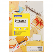 Этикетка самоклеящаяся OfficeSpace на листе А4, белая, 296522