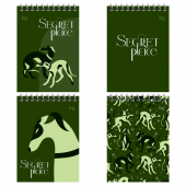 Блокнот А6 60л, клетка, BG "Secret place", ассорти 4 вида