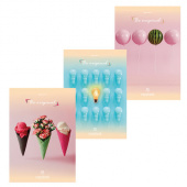 Тетрадь 80л. А4, клетка, скрепка, BRAUBERG, ассорти 3 вида, 404047