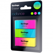 Ластик Berlingo прямоугольный "Radiance", 3шт/упак, 50*18*10мм, ассорти, 305520