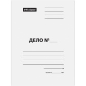 Папка картонная (Обложка) "ДЕЛО" OfficeSpace, 440г/м2, немелованный, белый, до 200л., 315493