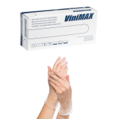 Перчатки виниловые прозрачные, M, 50 пар/упак, Complement ViniMax /10/ B395M