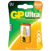 Батарейка тип КРОНА (6LR61, 6LF22, 1604A) GP Ultra, Alkaline, блистер, 454093