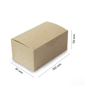 Коробка д/наггетсов 900мл, 150*91*70 (L), крафт /500/ OSQ FAST FOOD BOX