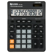 Калькулятор Eleven 12-разрядов., SDC-444 S, 2-е питание, 155*206*36мм, черный, 339202