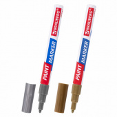 Набор маркеров д/декора 2мм, золото/серебро, нитро-основа, BRAUBERG "Extra", 151992