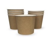 Банка d=100мм, 400мл (крафт) ДНО, 30шт/упак, h=77мм /20/ OSQ Round Bowl
