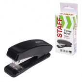 Степлер STAFF №24/6 до 20л, пластиковый корпус, черный, 224626