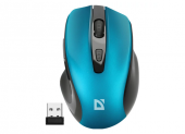 Мышь беспроводная DEFENDER Prime MB-053, USB, оптическая, бирюза