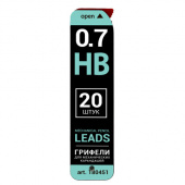 Грифель запасной 0,7мм HB BRAUBERG "Black Jack", 20шт/упак, 180451