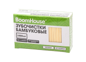 Зубочистки бамбуковые, 1000шт/уп, BOOMHOUSE (БУМХАУС) 701956