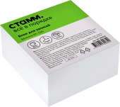 Блок для заметок СТАММ 9*9*4,5, проклеенный, белый, белизна 65-70%, 331303