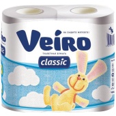 Туалетная бумага на втулке (Т4) Veiro "Classic" 2-сл., 17,5м, белая, 4шт/уп /12/ 130660/ 123208