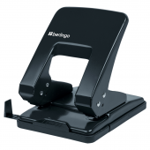 Дырокол Berlingo до 40л "Universal", металлический, линейка, черный, 138303