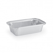 Форма алюм, прямоуг, 620мл, L-край ДНО 202*110*48, 100шт/упак, СтП, 4007/4008
