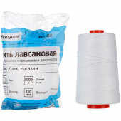 Нить 210ЛШ бобина -1000м белая, лавсан, OfficeSpace, 295934
