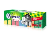 Губки для посуды INSULA Оптимум "Макси", 10 шт. в упаковке