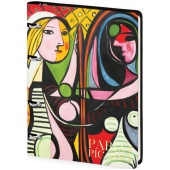 Тетрадь 80л. А5, клетка, кольца, Greenwich Line "Pablo Picasso", обложка кожзам, 339069